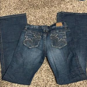 Hydraulic juniors women’s jeans 5/6 flare w star